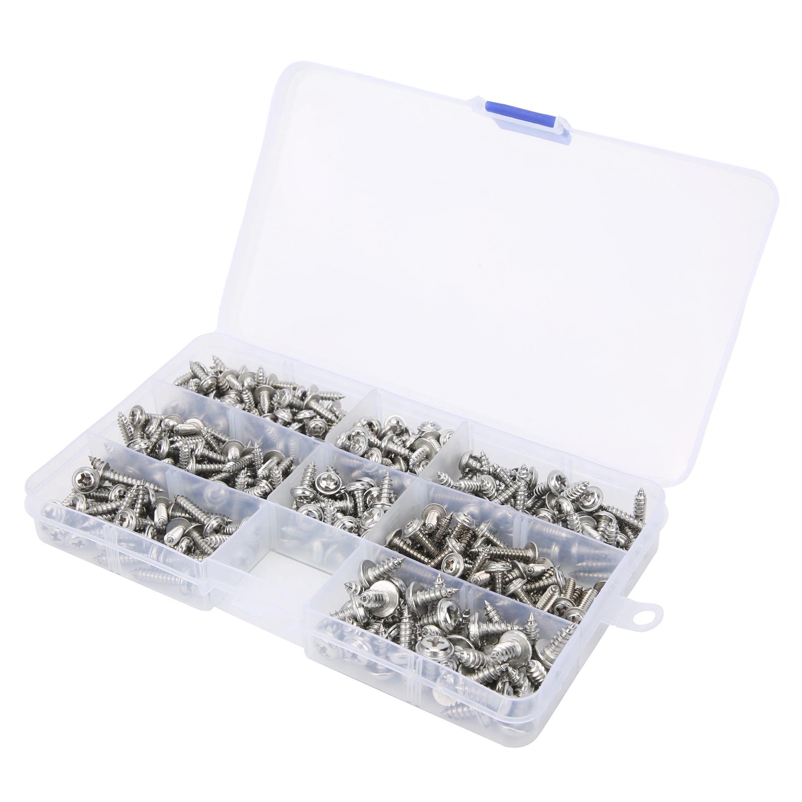 

340 шт. Винты из нержавеющей стали, саморезы, крепежные детали для пластика, дерева