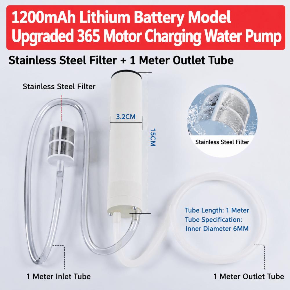 Rechargeable Electric Suction Drainer Portable Transfer Pump Submersible Pump Kitchen