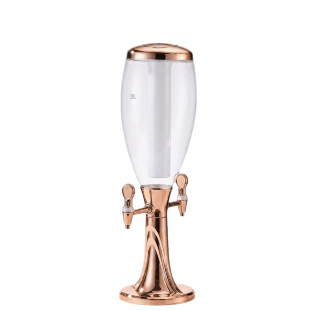 Dual-Head Faucet Beer Dispenser with Icicles Drink Holder Creative Beverage Machine Bar Use