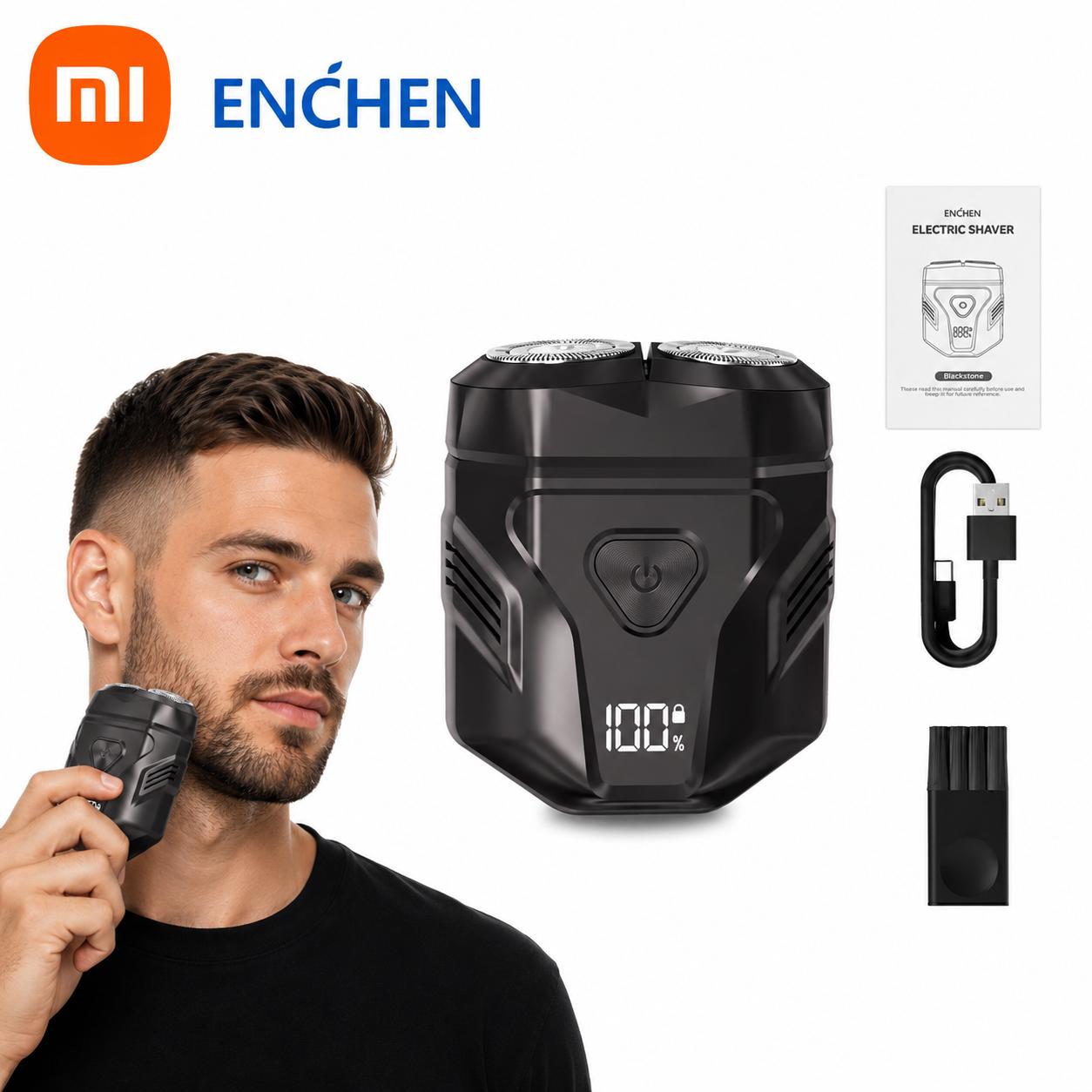 Xiaomi ENCHEN Mini X Электробритва для бороды Электробритва Магнитная режущая головка Цифровой дисплей Водонепроницаемая бритва Мужская чёрный