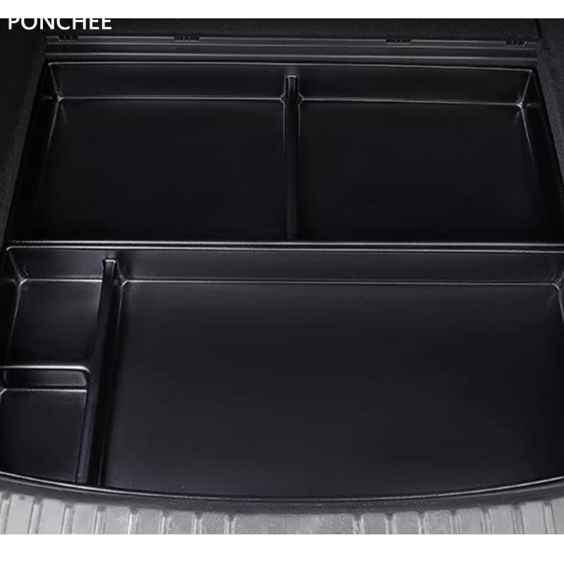 For POLESTAR 4 2023-2024 Under The Trunk Compartment Storage Box Dirt-resistant Tidy Automobile Modification Supplies