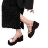 Wedge heel sandals women's summer 2025 new summer wear heightening platform slippers women's skirt fashion Roman shoes women