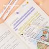 Notebook Soft-tip Student Marker with Colored Fluorescent Pen for Highlighting Key Points, Large Capacity, Double-ended