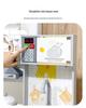Wooden Playhouse with Water Circulating Fridge, Light & Sound Cooking Stove, Baby Toys Playground
