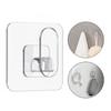 Adhesive Utility Set for Home Storage, Clear 10 Pack PC Plastic Hooks for Towels, Hats, Keys and Other Daily Items in Indoor Rooms