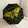 1pc Butterfly Floral Automatic Folding Umbrella, Heavy Duty 8 Rib Iron Frame,  Suitable for Travel, Daily Use, Birthday, Decor Gift M0104095