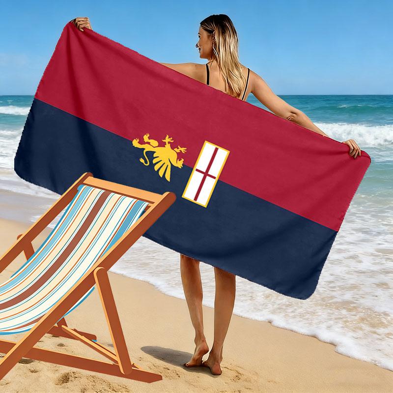 Genoa CFC Logo Strandtuch, Großes Weiches Schnelltrocknendes Handtuch für Strand Camping Schwimmen