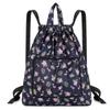 Fashionable Sports Bag Foldable Tie-mouth Handbag Large Capacity Portable Casual Home Shopping Backpack