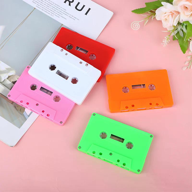 1Pc Color Blank Tape Case Audio Magnetic Audio Recording Cassette Tape Shell Empty Reel To Reel Cassette(no Tape Core)