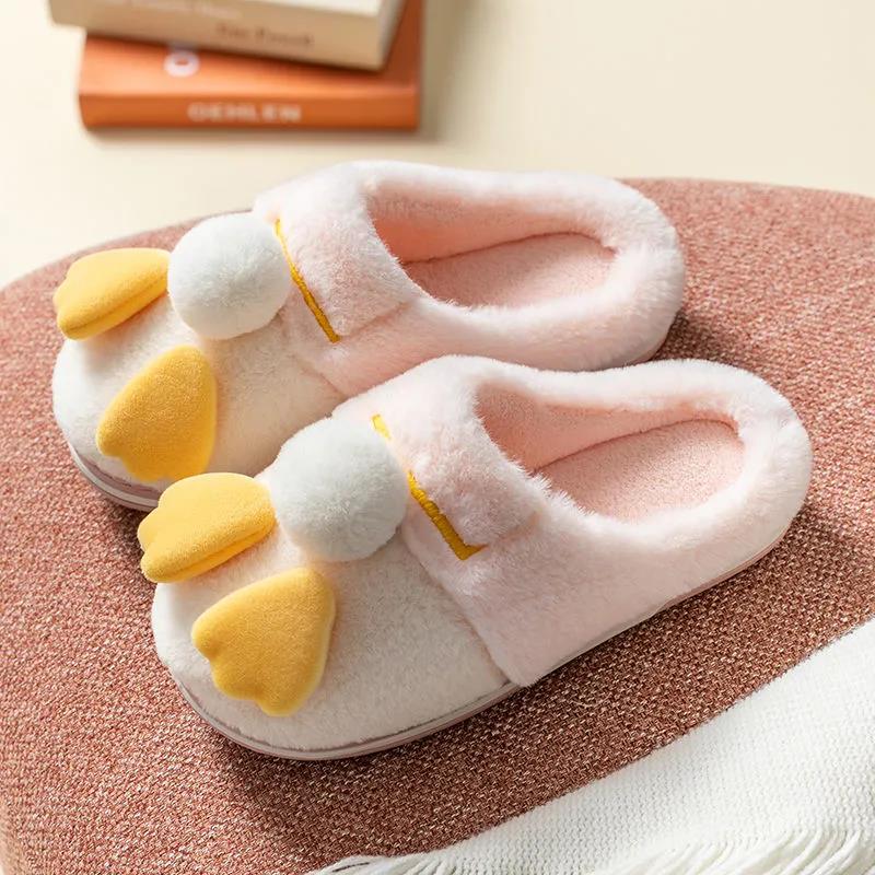 Frauen Winter dick besohlte warme Hausschuhe süße Cartoon rutschfeste Innen Schlafzimmer Hausschuhe