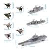 WASK Army Toys for Boys - Military Aircraft Carrier Toy Set, Military Navy Ship, Battleship, Supply Ship, Fighter Plane, Aircraft Carrier Model Kit, C