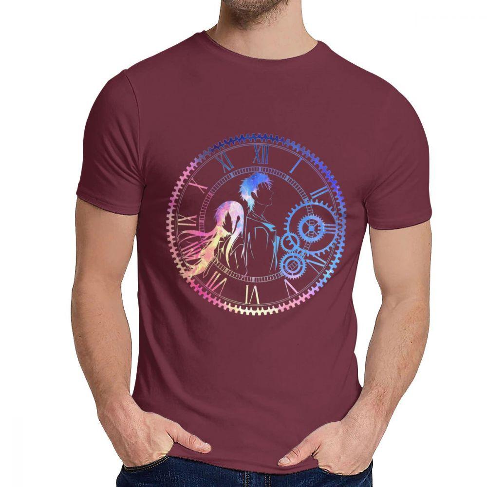 Steins Gate Loving Colors T Shirt Round Neck Popular Man Free Shipping Big Size Tshirt