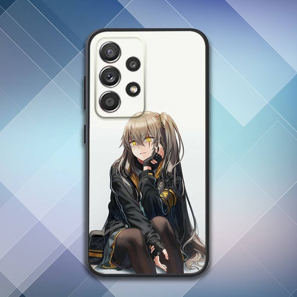 Girls F-Frontline U-Ump45 Phone Case For Samsung S25,S24,S21,S22,S23,S30,Ultra,S20,Plus,Fe,Lite,Note,10,9,5G Black Cover