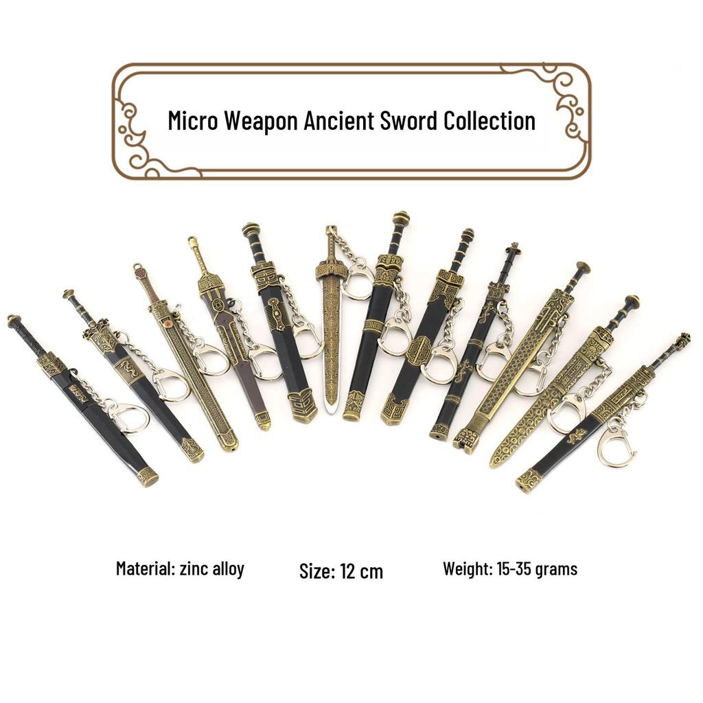 Ancient Green Bamboo Fengyun Sword & Kangxi Saber Set: Unsharpened Collectible with Embroidered Spring Knife, Qin Shi Huang & Goujian Designs.