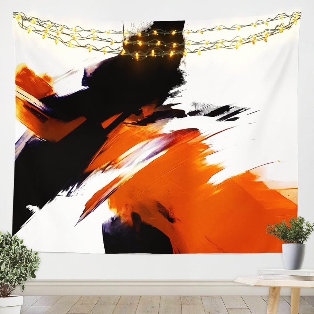 Purple Black White Tapestry Size Kids Abstract Geometric Wall Art for Boys Girls Teens Modern Minimalist Wall Hanging Blanket