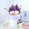 4PCS Paper Fan Cake Topper Gold Palm Leaf Birthday Party Cake Decoration Topper