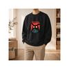 Men's Moth and Owl Print Crew Neck Sweatshirt, Casual, Halloween Campus Fall Winter Wear, Plus Size.