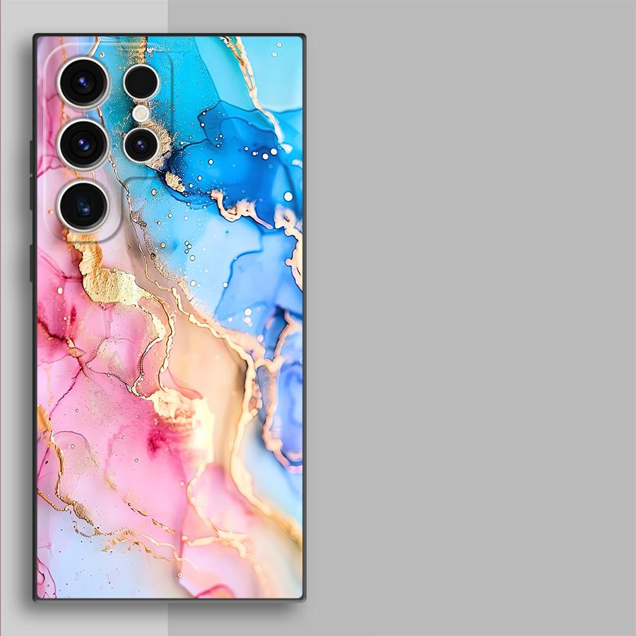 Case for Samsung Galaxy S26 S25 Ultra S10 S9 S21 FE S20 Note 20 Ultra 8 9 10 S23 S24 Plus Funda Phone Cover Colored Marble