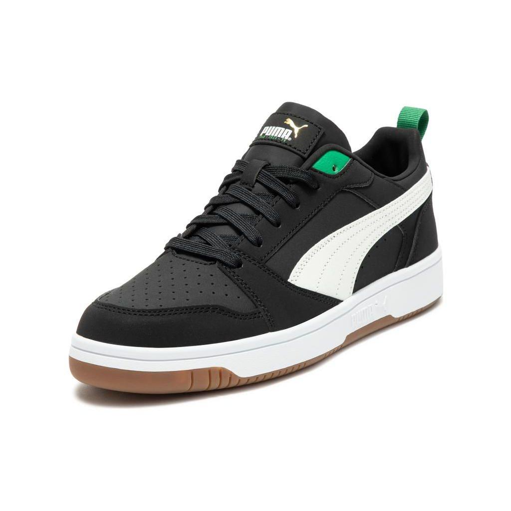 Puma Rebound V6 Low 75 Years Fabric Synthetic Leather Low Top Sneakers Unisex Sneakers Black White 392484-01