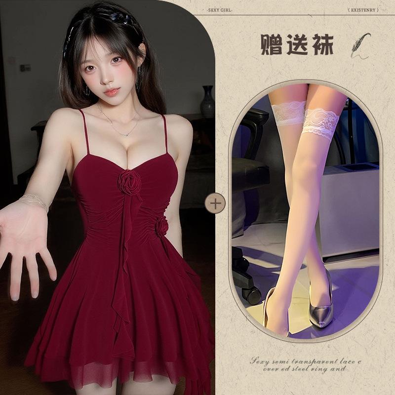 Sex Underwear Pure Desire Neck Holiday Style Dress Sexy Pajamas Sexy Mesh Low Cut Pure Desire