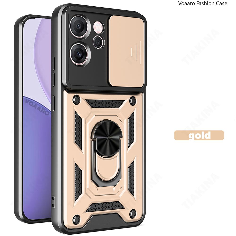 Slide Lens Armor Funda for OPPO Reno14 F 5G Case for OPPO Reno14 Pro Reno 14 F 5G Case Magnetic Ring Stand Holder Cover Capa