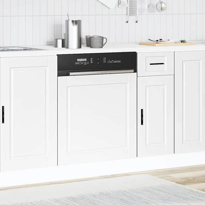 VidaXL Dishwasher Panel Porto White 60x1.5x67 Cm 854137