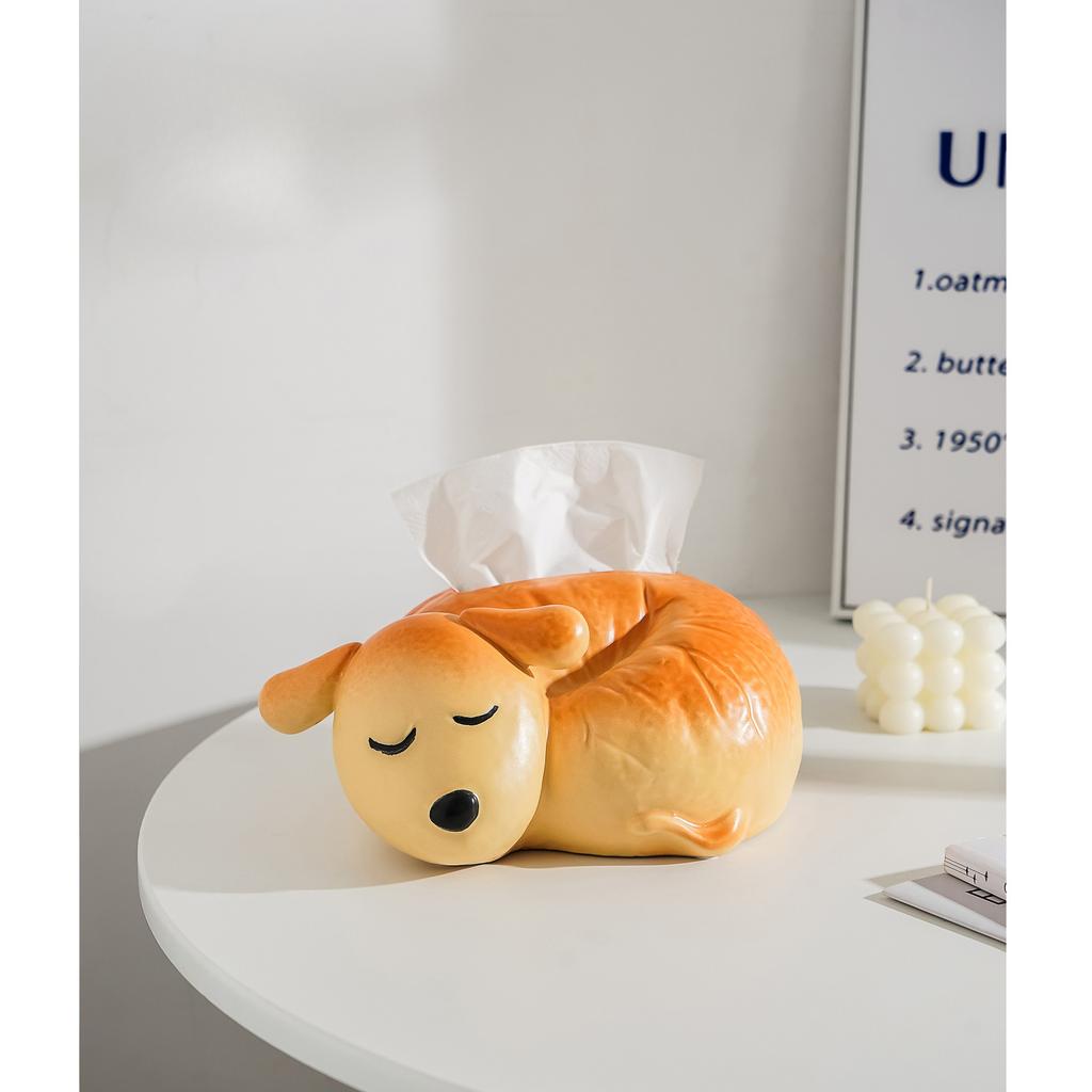 Ceramics Dog Removable Tissue Box Coffee Table Desk Storage Decoration Animal Ceramic Tissue Box Bedside Table Paper Towel Case