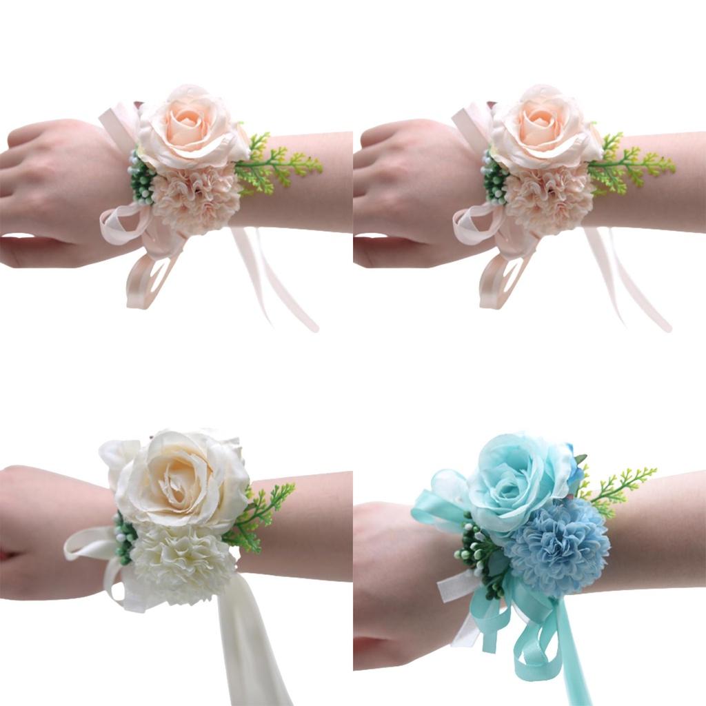 Fiore al Polso Rosa da Matrimonio Eleganti Accessori Floreali per la Festa Nuziale