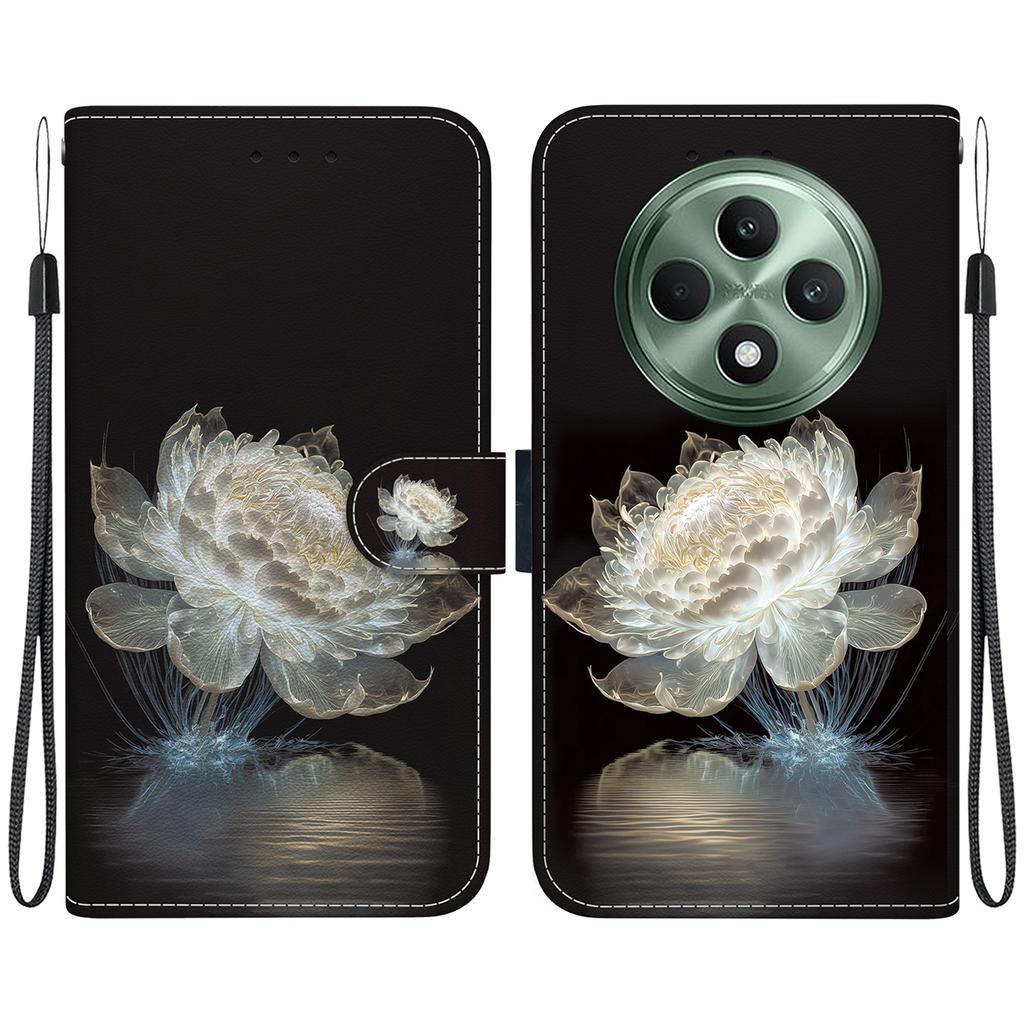 Für Oppo Reno12 F 5G Brieftasche Handyhülle Sturzsichere Leder Klapphülle Musterdruck