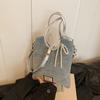 Denim bag women's summer new niche underarm bag high-end shoulder tote bag