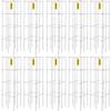 Tomato Cages, 11.8" X 11.8" X 46.1", 10 Packs Square Plant Support Cages, Silver PVC-Coated Steel Tomato Towers for Climbing Vegetables, Plants,