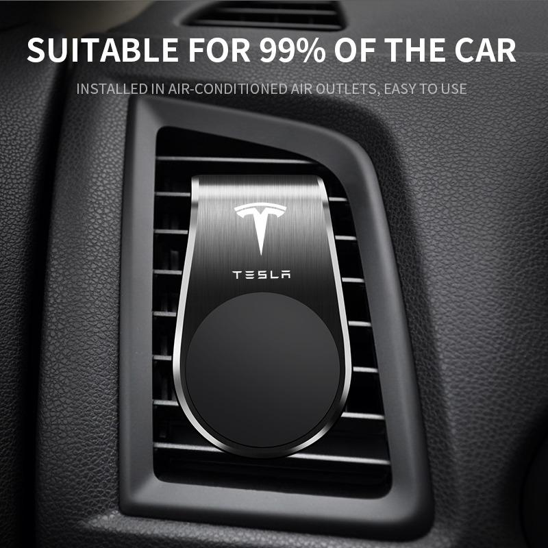 Car Magnetic L-shaped Car Dedicated GPS Phone Holder Emblem For Tesla Model 3 Model X S 2016-2023  Model Y Decals TM3 TMX