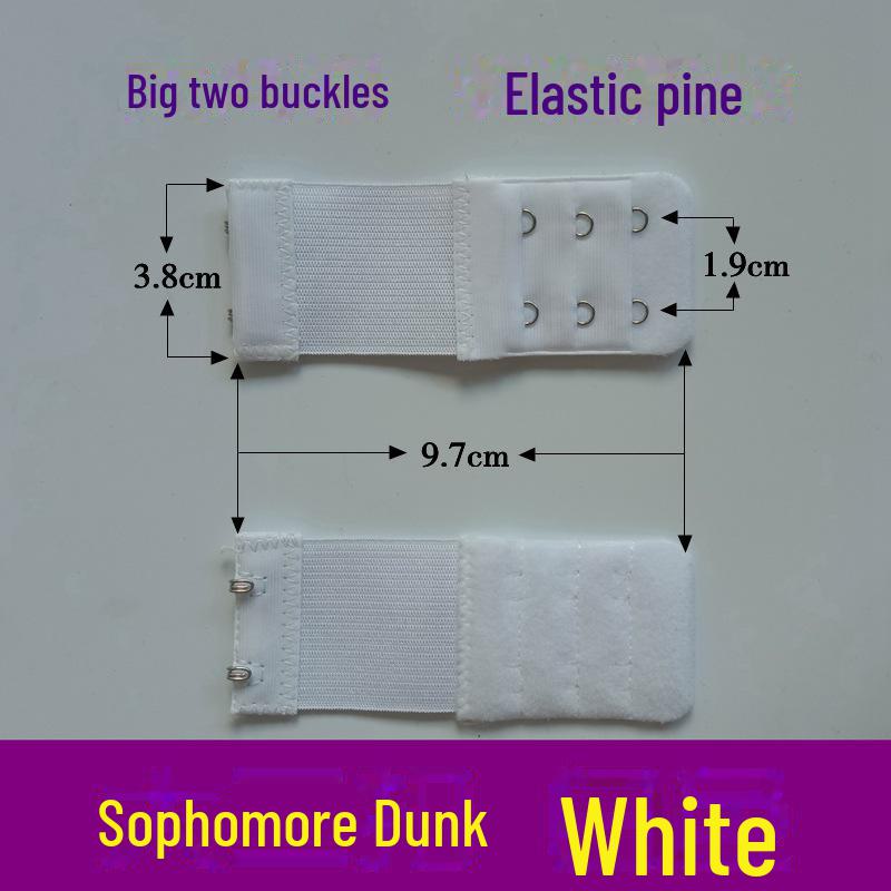 

Большой эластичный удлинитель бюстгальтера на 2 пуговицах, нержавеющая сталь, ширина 3,8 см Stainless Steel Unpackaged