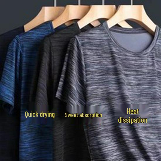 2023 Men's Retro Striped Knitted Short-Sleeve Summer Sailor Shirt - Breathable Ice Silk, Round Neck