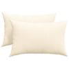 Sofa Cushions 2 Pieces Cream 60 X 40 Cm Corduroy Fabric