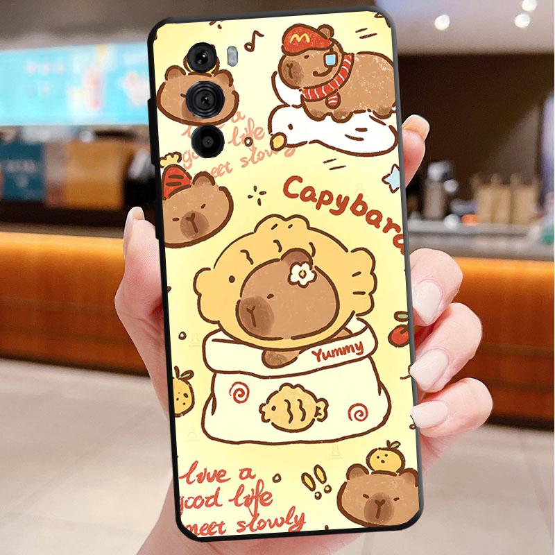 Capybara Phone case For Motorola Edge 50 40 Pro 50 40 30 Ultra Neo Fusion Moto G Play G Stylus G Power G 5G