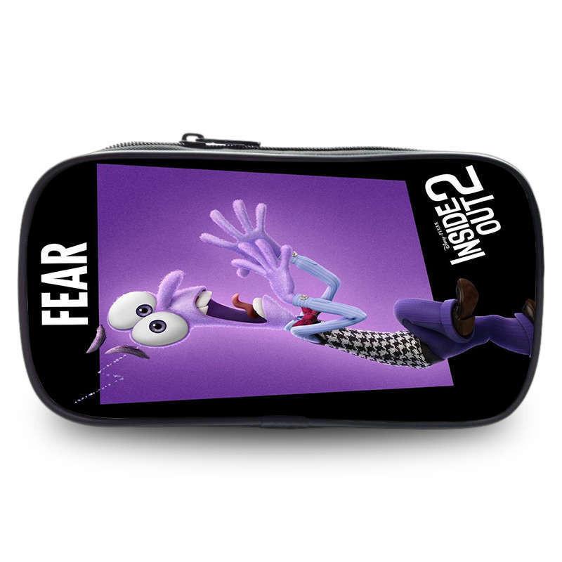 Inside Out 2 Large Capacity Pencil Case For Students Oxford Material