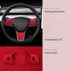 3Pcs/Set Alcan tara Suede For Tesla Model Y Model 3 Car Steering Wheel Panel Cover Trim Stickers Frame Modification Accessories