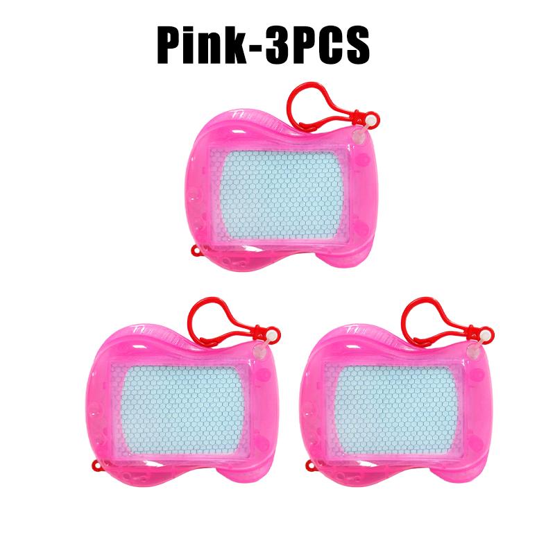 Kids Magnetic Doodle Board Keychain Portable LCD Writing Tablet Mini Drawing Pad Travel Toy Educational Erasable Gift