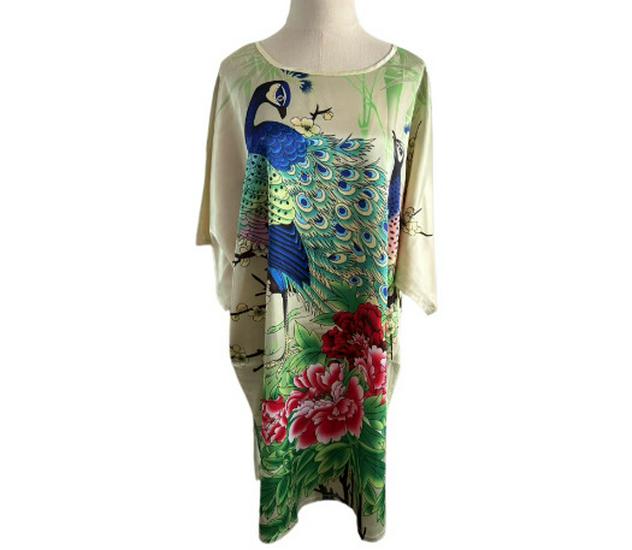 Plus Size Silk Qipao Pajama Robe & Tang Suit Bathrobe