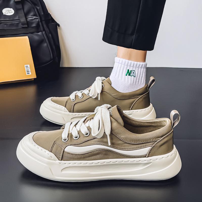 Canvas shoes men's summer breathable niche versatile sports board shoes junior high school students soft sole non-slip black casual shoes