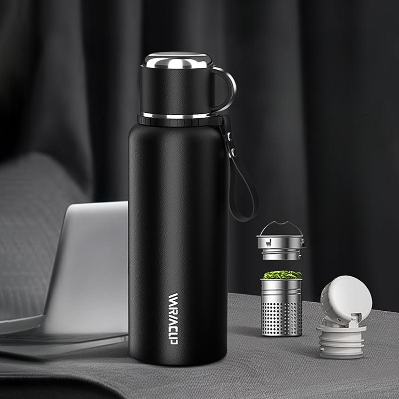 

Термосы из нержавеющей стали для путешествий на открытом воздухе 1,5 л с прямой чашкой термос для горячего кофе портативная бутылка для воды с сохранением холода 1500ML