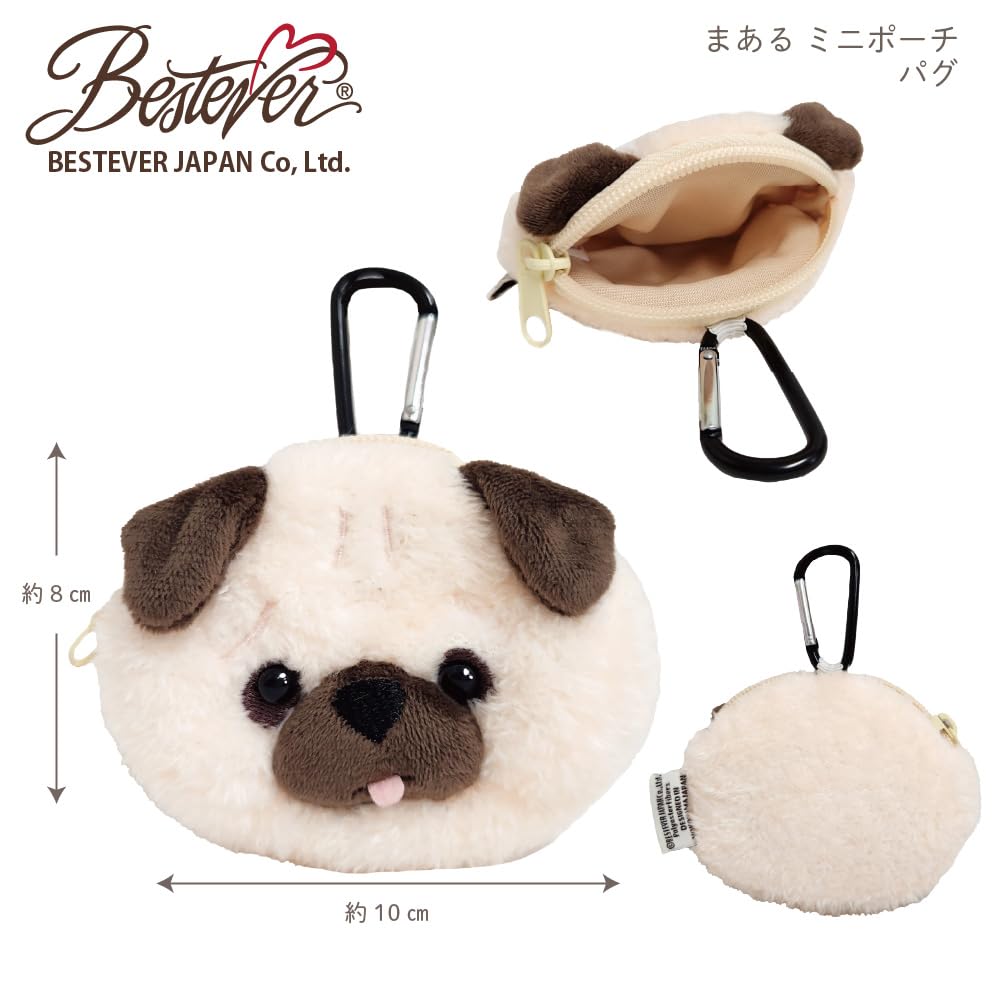 BESTEVER Round Mini 46174 Pouch, Pug,