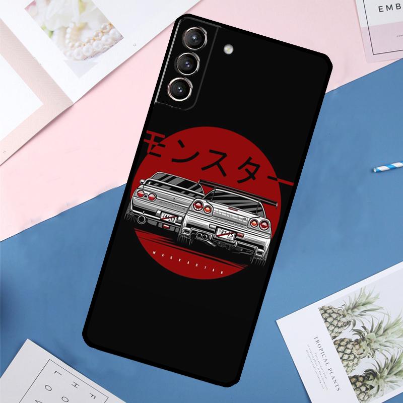 Japan JDM Car Case For Samsung Galaxy S24 Ultra S21 S22 S23 S25 Ultra S9 S10 Plus S20 FE S25 FE Back Cover