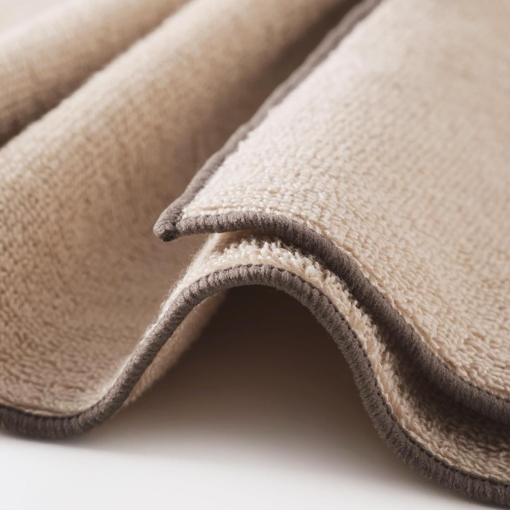 MUJI Color Stitch Pile Weave Bath Towel Set of 60 x 120 Beige 84910449 - 2, cm,