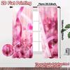2pcs, 2D FLAT PRINTING Curtains (Without Rod) Blossom Ribbon Popular Minimalist Curtains Versatile Fabric Curtains All Seasons