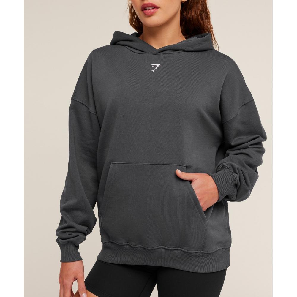 Gymshark Heavy Duty Oversized Hoodie Onyx Grey B4c9k Gb7n