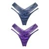 2 Pcs Postpartum Sheer Mesh Underwear for Women Low Waist See Through Thong Breathable Ultra Thin V String Panties