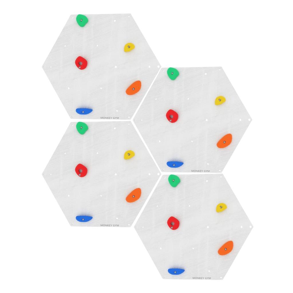 Climbing Wall Cube 4 White - Coloured Grips