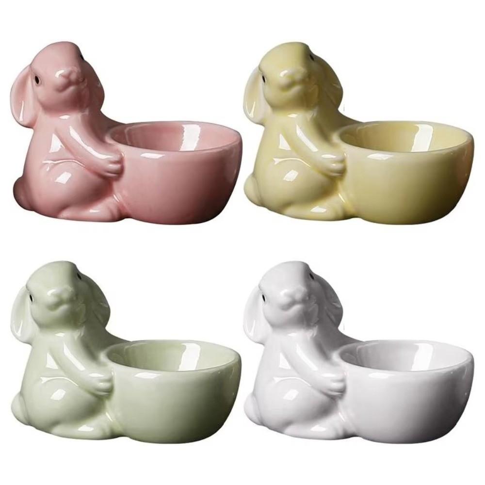 Kreativer Keramik-Eierbecher Eier-Organizer Hase Eierhalter Neuer Oster-Eierhalter Osterfeier